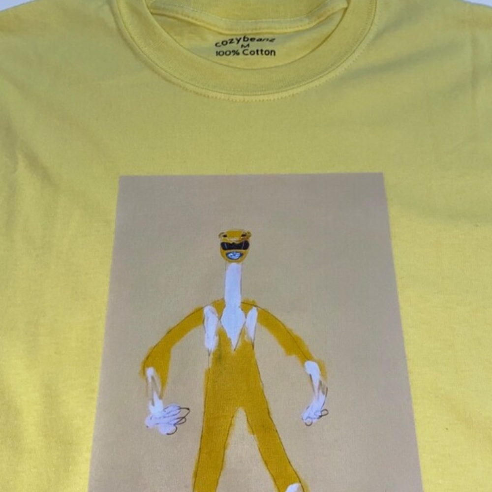 Art on Fabric Yellow Power Ranger Tee